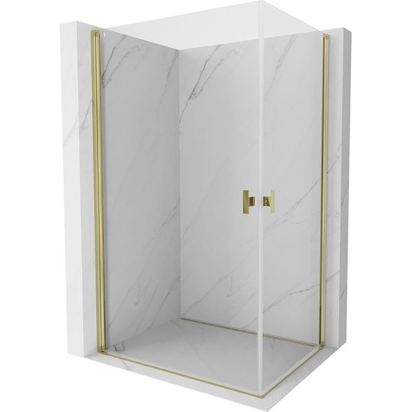 Mexen Mist-B Duo Cabina Doccia A Battente 85 X 80 Cm, Trasparente, Oro - 8A2-085-080-50-00-image