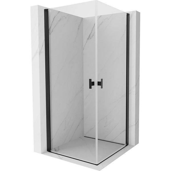 Mexen Mist-B Duo Cabina Doccia A Battente 95 X 95 Cm, Trasparente, Nero - 8A2-095-095-70-00-image