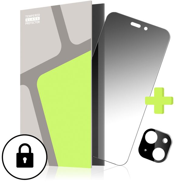 Protettore Di Vetro Temperato Per Iphone 15, Privacy Glass + Vetro Della Fotocamera-image