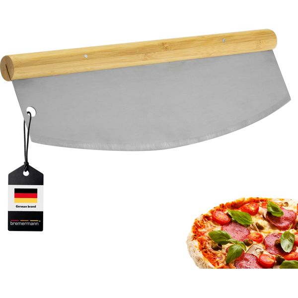Tagliapizza Bremermann, Coltello Per Pesare Con Manico In Legno, Coltello Per Pizza-image