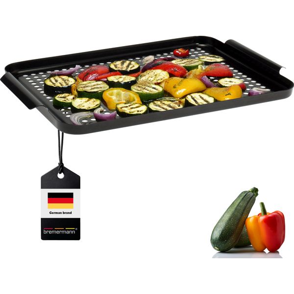 Bremermann Maxi Piastra Per Grigliare, Padella Per Grigliare, Rivestimento Antiaderente, 44,5 X 29 Cm-image