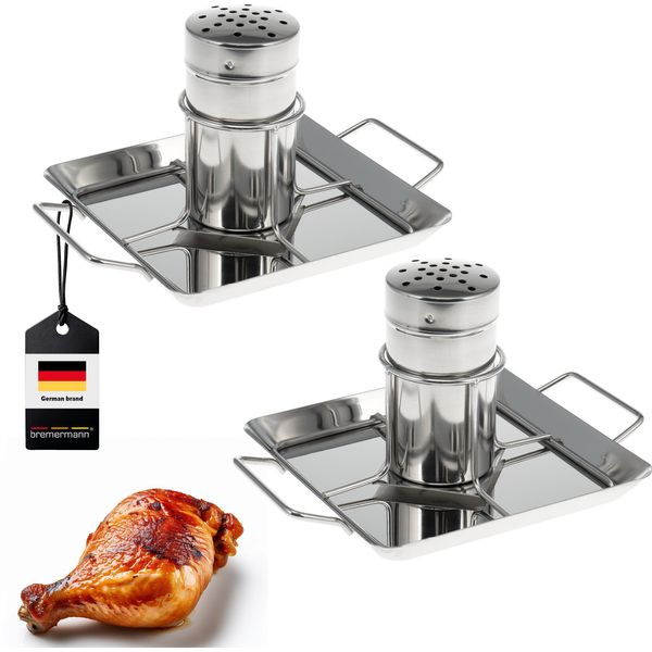 Set Di 2 Arrosti Di Pollo Bremermann / Contenitore Per Aromi, Acciaio Inox-image
