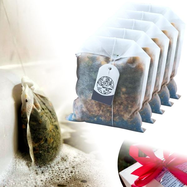 Nova Era Tea Tè Da Bagno Naturale Fatto A Mano | Aromaterapia, Ingredienti Naturali | Oli Essenziali, Erbe (5 Set)-image