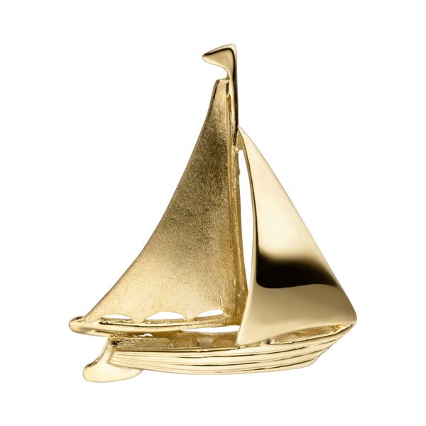 KettenanhäNger Jobo "AnhäNger Segelschiff", Gold (Goldfarben), SchmuckanhäNger, Damen, Silber 925 (Sterlingsilber), KettenanhäNger, 925 Silber Vergoldet-image