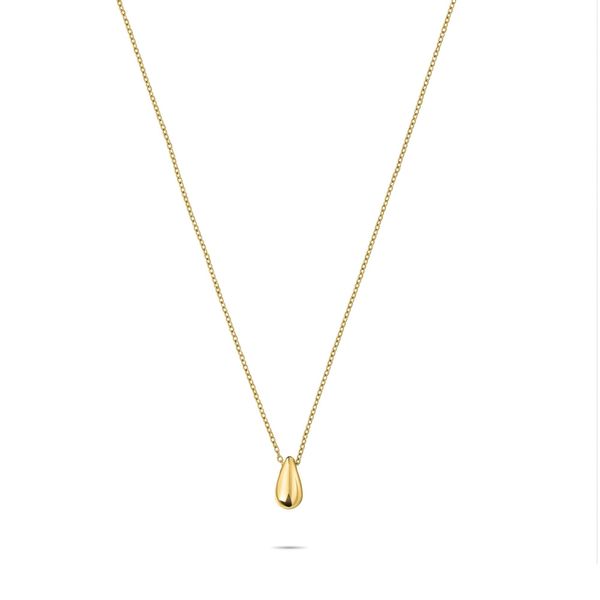 Kette Mit AnhäNger Liebeskind Berlin "Schmuck Geschenk Edelstahl Halskette The Mini Drop Tropfen", Gold (Gelbgoldfarben), Halsketten, Damen, Edelstahl, L: 45 B: 2Mm, B:2Mm-image