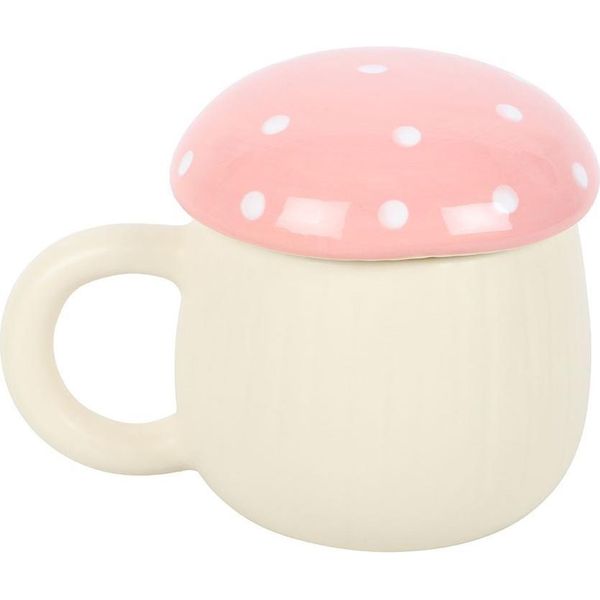 Something Different - Tazza Da Caffè, Fungo SD10319 (Taglia Unica) (Bianco/Rosa)-image