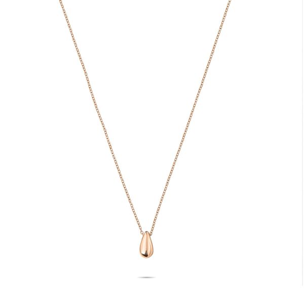 Kette Mit AnhäNger Liebeskind Berlin "Schmuck Geschenk Edelstahl Halskette The Mini Drop Tropfen", Rosa (RoséGoldfarben), Halsketten, Damen, Edelstahl, L: 45 B: 2Mm, B:2Mm-image