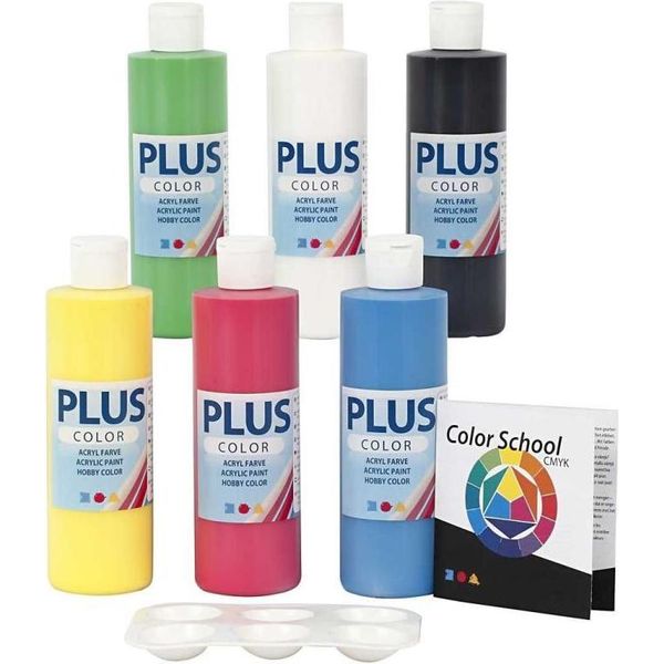 Plus Color - Colori Scuola, Colori Primari, 6X250 Ml-image