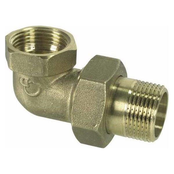 Connettore A Gomito In Ottone 3/4""" Filettatura Femmina/Maschio"-image