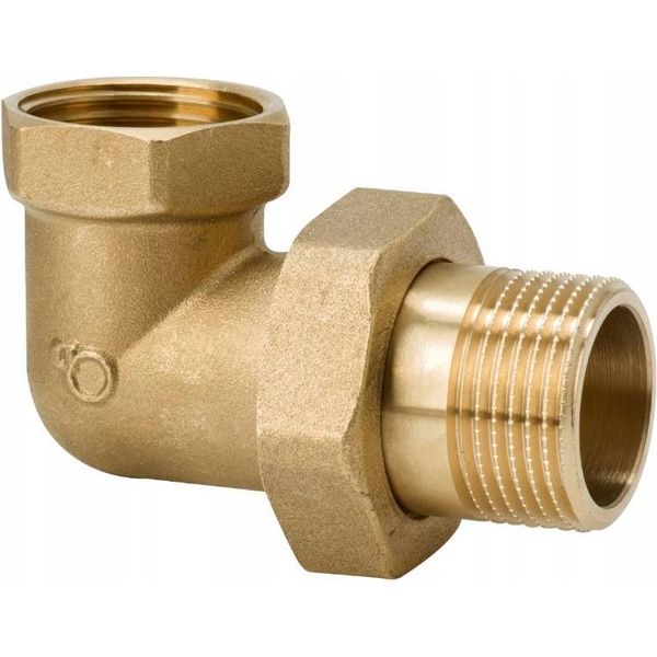 Connettore A Gomito In Ottone 1""" Filettatura Femmina/Maschio In Ottone"-image
