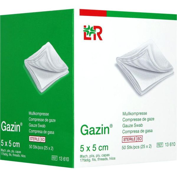Lohmann & Rauscher Gazin Garza Sterile, 5 X 5 Cm, 8 Pieghe, 25 X 2 Pezzi-image