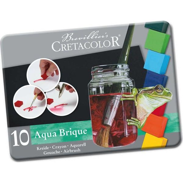 Set Di Acquerelli Cretacolor Aqua Brique 10 Colori In Scatola Di Custodia-image