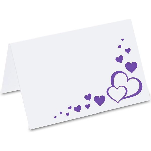 Pricaro "Sciame Di Cuori"" Segnaposto, Viola, 50 Pezzi"-image