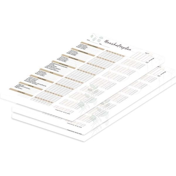 Pricaro Piano Di Pulizia "Fogli"", A4, 25 Fogli, 3 Pezzi"-image