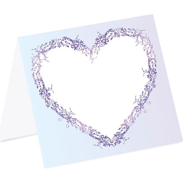 Pricaro Segnaposto "Ornamento Cuore"", Viola, Quadrato, 40 Pz"-image