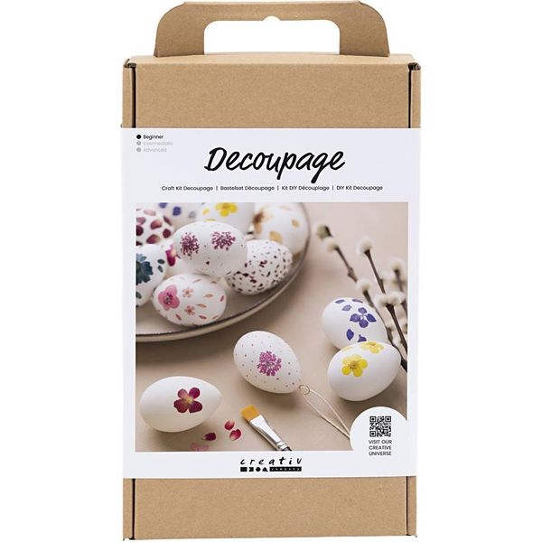 Creativ Company Kit Per Il Decoupage Delle Uova Di Pasqua Per Bambini E Adulti-image
