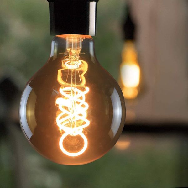 Zmh Lampadina Edison 4W, G80 Lampadina A Globo Retrò Lampadina Led, E27 1 Pz 2200K-3500K Lampadine A Globo Decorative Lampadina A Filamento Bianco Caldo-image