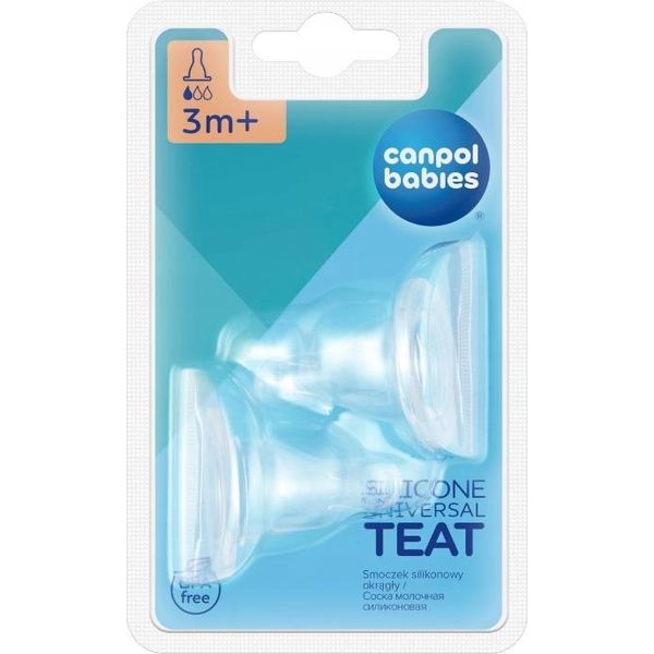 Canpol Tettarella Rotonda In Silicone Per Biberon 18/115 2 Pezzi-image