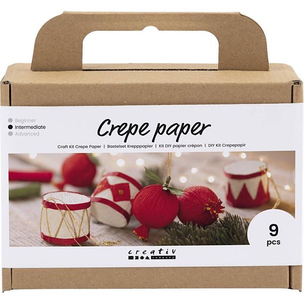 Kit Artigianale Creativ Company Ornamenti Natalizi In Carta Crespa Glitterata-image
