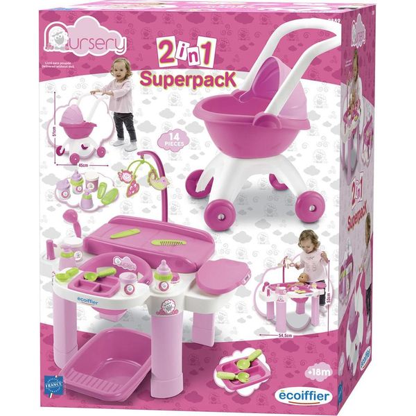 Set Per La Cura Della Carrozzina Delle Bambole Ecoiffier - Set Di Giocattoli Per Bambini-image