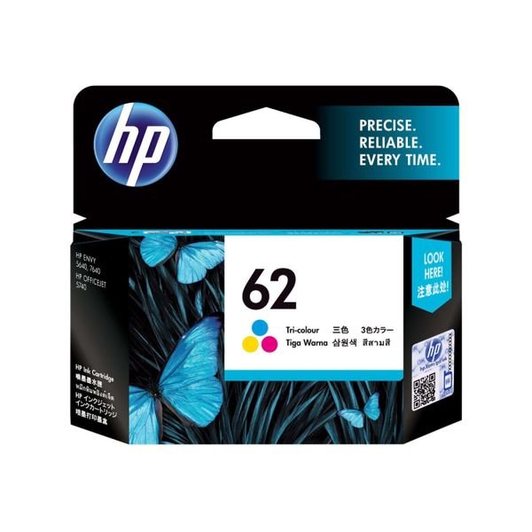 Original Hp C2P06AE / 62 Druckerpatrone Color (Cyan,Magenta,Gelb)-image