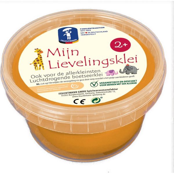 Feuchtmann Argilla Da Modellare Arancione 500G - Argilla Da Modellare Per Bambini Che Si Asciuga All'aria, Senza Allergeni-image