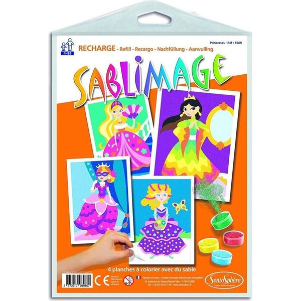 SentosphèRe Set Artigianale Sablimage Principesse Confezione Di Ricarica Creativa-image