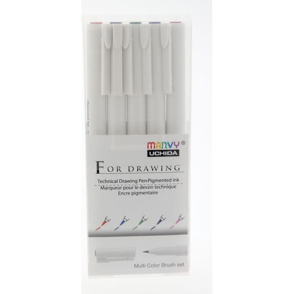 Marvy Uchida Fineliner Set 0,3 Mm Multi Colore 5 Penne Da Disegno-image