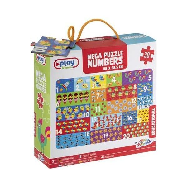 Grafix Puzzle Per L'apprendimento Dei Numeri - Gioco Attività Gigante 88X58,5 Cm-image