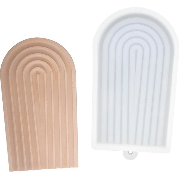 Stampo Arcobaleno In Silicone Jesmonite 19,5X11X2 Cm Per Divertirsi Con Il Crafting-image