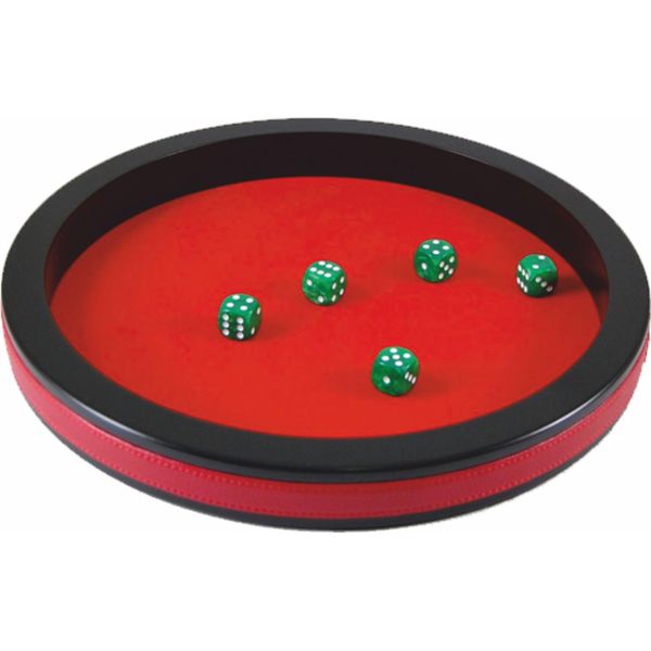 Hot Games Gioco Di Dadi Pista Per Dadi 30 Cm Mdf Feltro Rosso Lusso-image