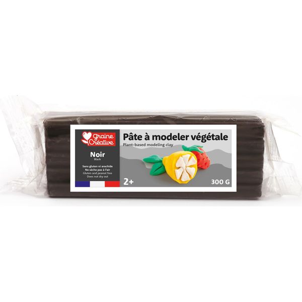 Argilla Vegetale Da Modellare Graine Creative 300G Nero - Argilla Da Modellare Per Bambini-image