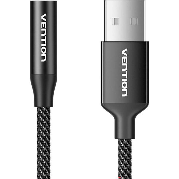 Single-Port Usb External Sound Card Vention Gome 1M (Black)-image