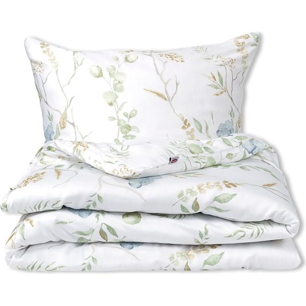 Set Di Biancheria Da Letto In Raso 220X200 Exclusive Primavera Floreale Brillante Nei Toni Del Verde-image