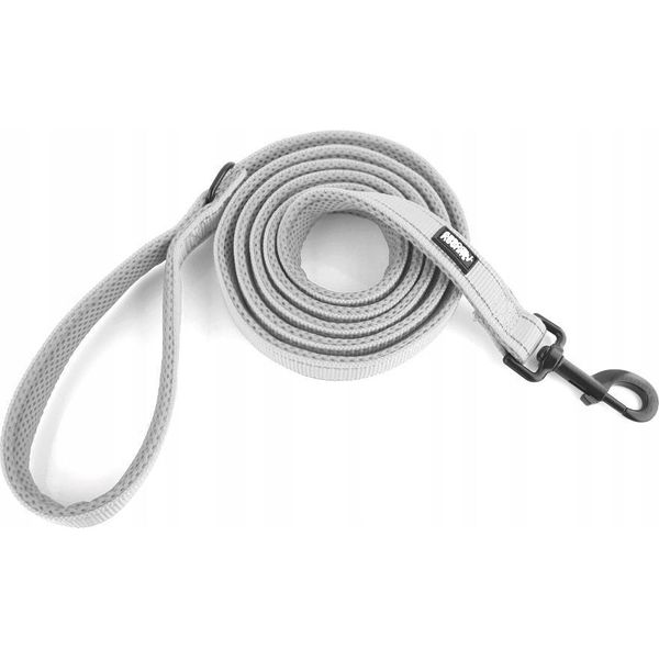 Guinzaglio Grigio Riflettente E Resistente Per Cani Huggy Doggy M-image