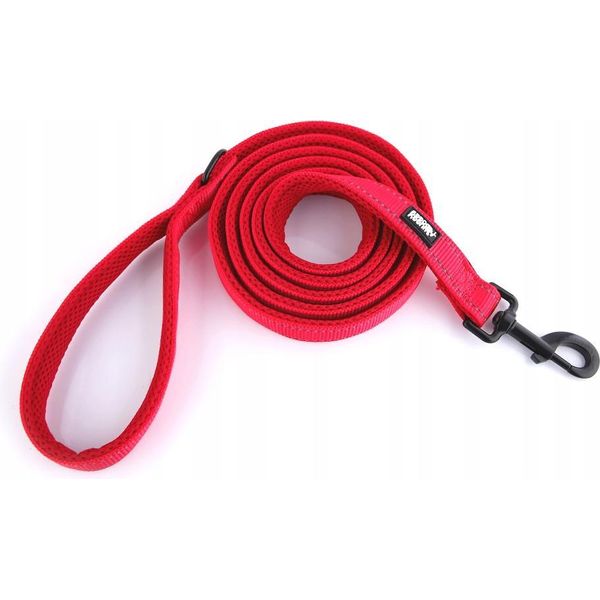 Guinzaglio Rosso Riflettente Per Cani Huggy Doggy M-image