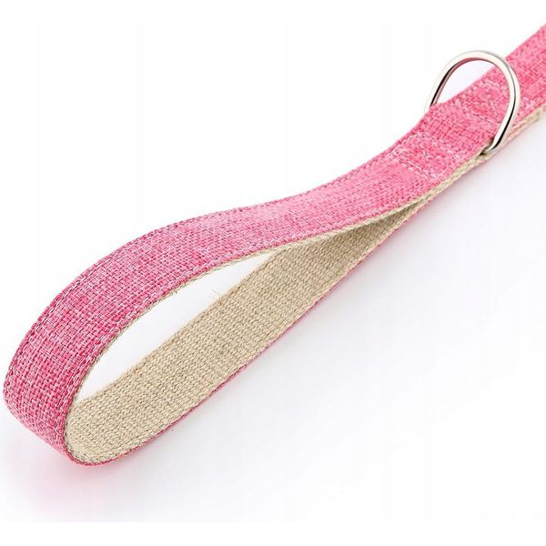 Guinzaglio Per Cani Rosa Monocolore 1,52 M Huggy Doggy Eko L-image