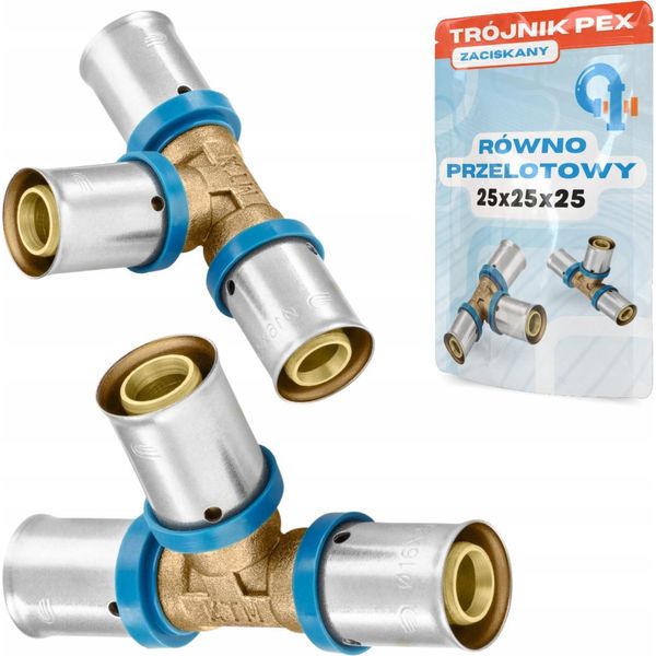 Pezzo A T In Pex 25X25X25, Pressato, Stesso Foro, Completamente Pressato-image