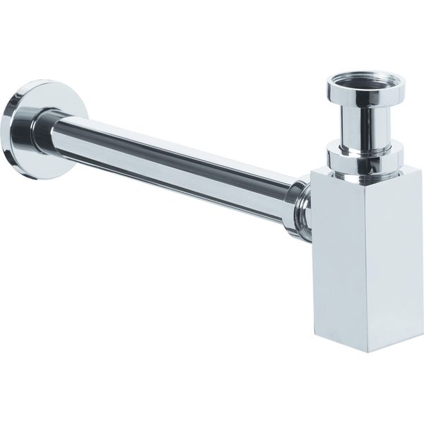 Sifone Per Lavabo A Bottiglia Quadrato, Cromo, 1,1/4 Di Pollice-image