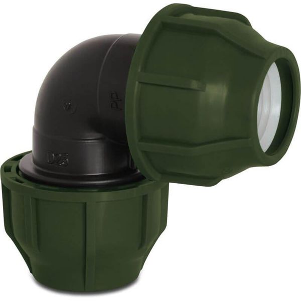 Gomito 90° Pp 25 Mm Morsetto 10 Bar Nero-Verde-image