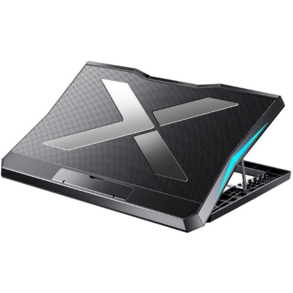 Zelurxx Raffreddatore Per Computer Portatili A Forma Di X Con 6 Ventole Usb Pad Di Raffreddamento Silenzioso Per Notebook Da 14-17 Pollici-image