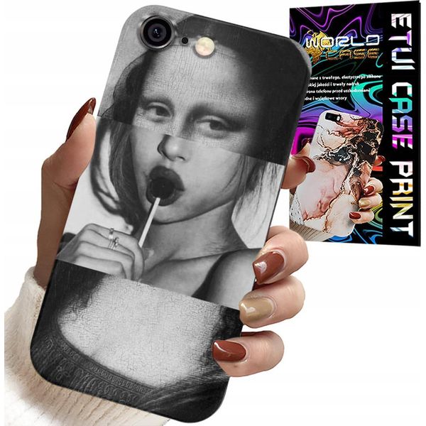 Custodia Per Iphone 6 / 6S - Mona Lisa Con Lecca Lecca Alla Moda-image