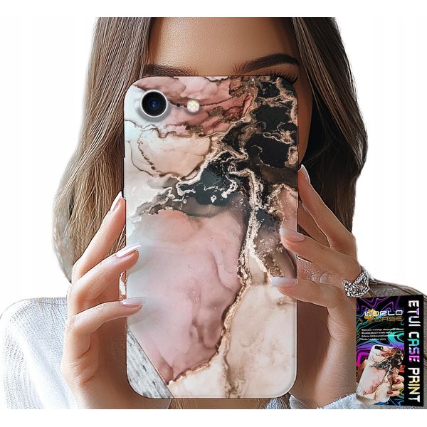 Custodia Per Iphone 7 / 8 / Se2 - Moda Marmo Elegante + Vetro-image