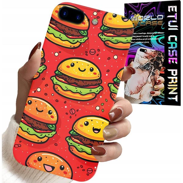 Custodia Per Iphone ( 7 Plus ) - Cover Hamburger Dolce Sorridente-image
