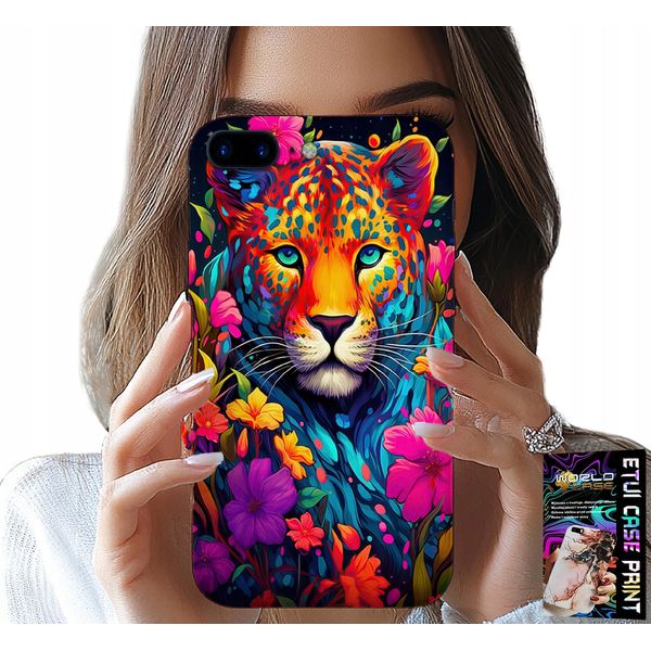 Custodia Per Iphone ( 7 Plus ) - Motivi Floreali Tigre Tigre + Lamina-image