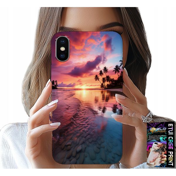 Custodia Per Iphone Xs Max - Spiaggia Vacanza Isola Bella Vista + Vetro-image