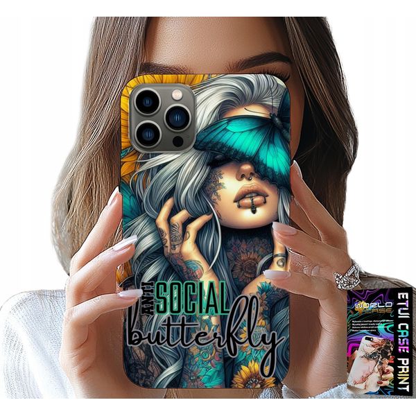 Custodia Per Iphone 13 Pro Max - Anti Social, Farfalla, Femminile-image