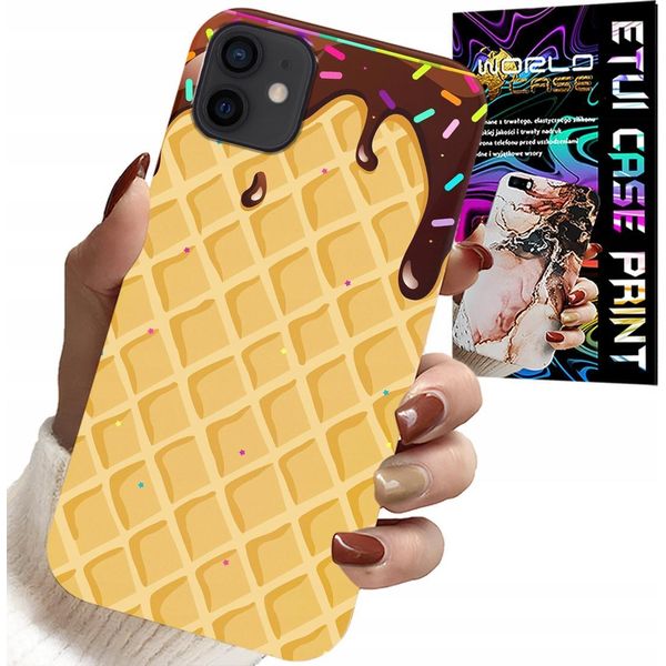 Custodia Per Iphone 11 - Con Motivo Di Wafer Ricoperto Di Cioccolato-image