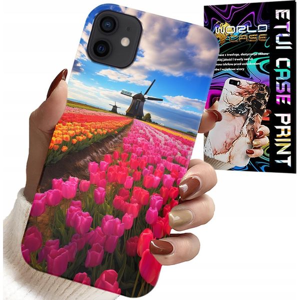 Custodia Per Iphone 12 - Campo Di Tulipani Colorati, Tulipano, Custodia-image