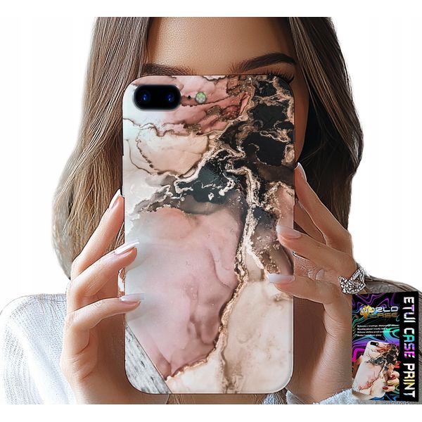 Custodia Per Iphone ( 7 Plus ) - Moda Marmo Elegante + Vetro-image